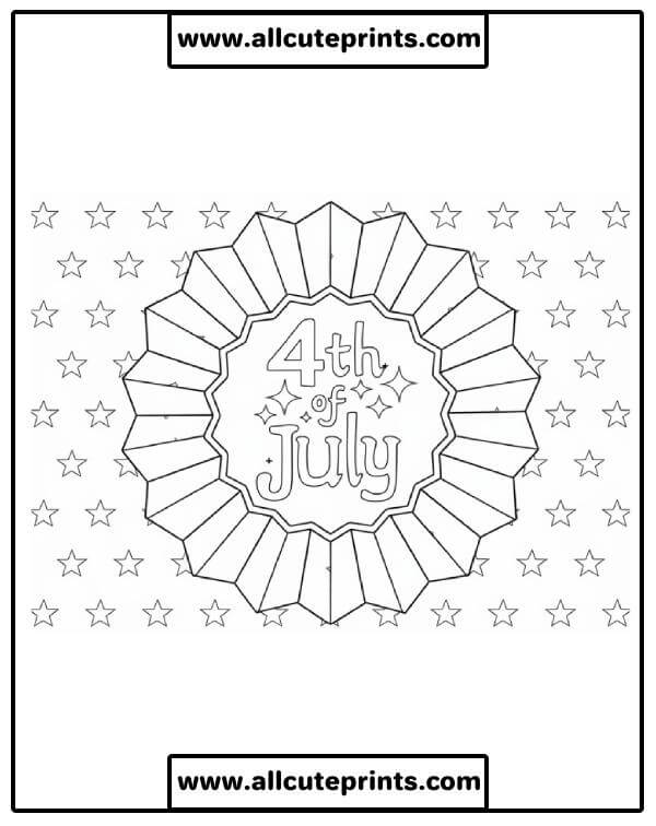 4th july coloring page printable